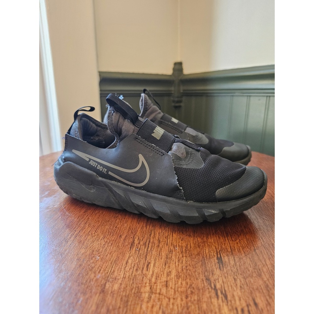 Nike Kids Flex Runner 2 Slip On Sneakers Black Anthracite DJ6038-001 size 5Y